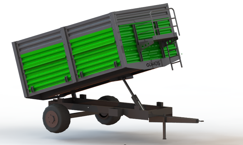 旋转轮的农用拖车，也用于饲料或谷物